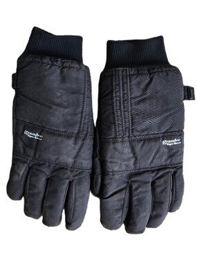 GRANDOE Wool Blend Winter Ski Gloves, Waterproof, Black, Women's M